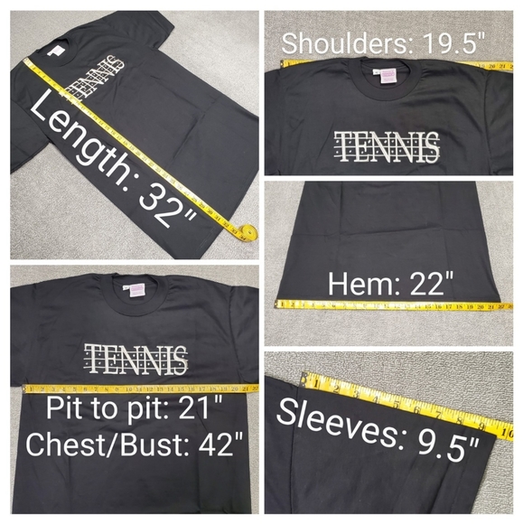 NOS Vintage Discoveries by Natalie Tennis Shirt XL Rhinestone Embroidered 90s - Picture 11 of 11